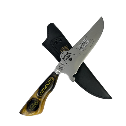 Faca Star Wars 8 Polegadas Darth Vader | Lâmina Vazada | Cabo Resina