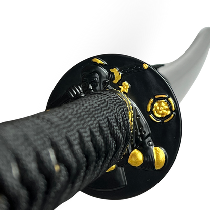 Katana 29" - Cabo Tradicional Tsuka-Ito Preto com Detalhes Dourados