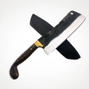 Cutelo Artesanal Brutforj 8" Aço Inox 420C Polido - Cabo Madeira Guarda Latão