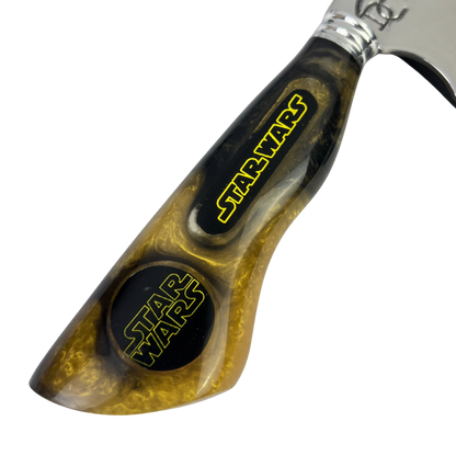 Faca Star Wars 8 Polegadas Darth Vader | Lâmina Vazada | Cabo Resina