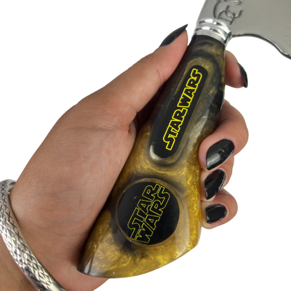 Faca Star Wars 8 Polegadas Darth Vader | Lâmina Vazada | Cabo Resina