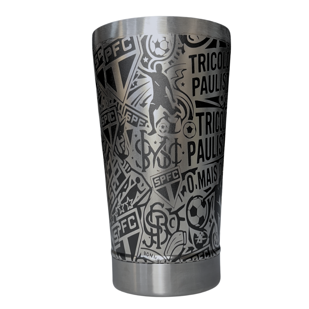 Kit São Paulo - Faca 10" + Copo Térmico - Gravação a Laser 360°