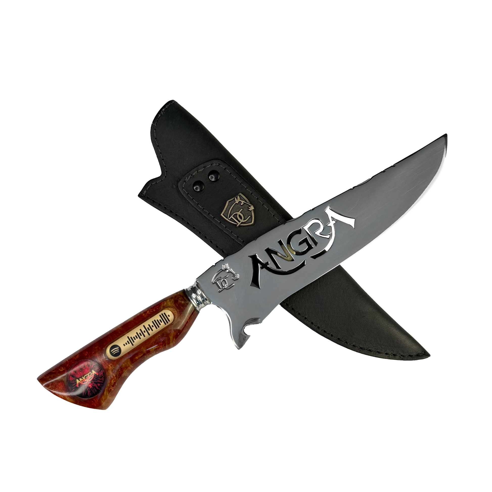 Faca 8" Angra – visão completa com bainha