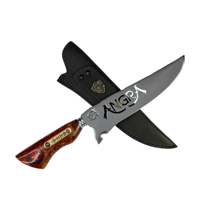 Faca 8" Angra – visão completa com bainha