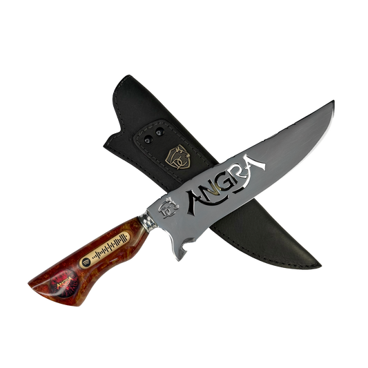 Faca 8" Angra – visão completa com bainha