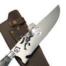 Faca Artesanal para Churrasco 8" Tema Cavalo - Cutelaria Gaúcha Tradição Campeira