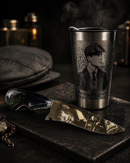 Kit Copo térmico e Faca - Peaky Blinders