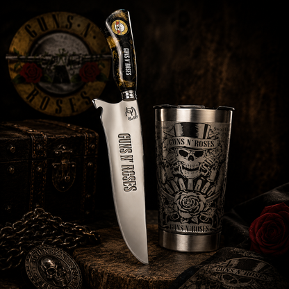 Kit Copo térmico e Faca 8" - Guns N' Roses
