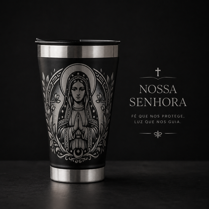 Copo Térmico Nossa Senhora 475ml - Gravação a Laser 360°