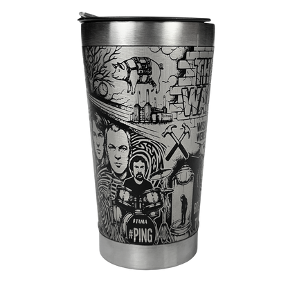Kit Pink Floyd - Faca 8" + Copo Térmico - Gravação a Laser 360° | Doma Crioula Cutelaria Artesanal