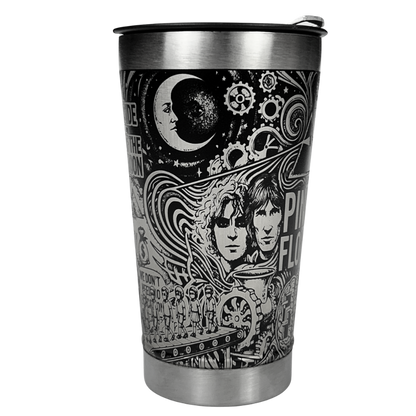 Kit Pink Floyd - Faca 8" + Copo Térmico - Gravação a Laser 360° | Doma Crioula Cutelaria Artesanal
