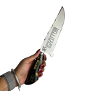 Faca Picanheira 8" Led Zeppelin - Cabo Resina Preta e Dourada