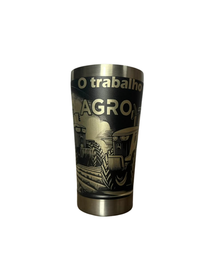 Kit Presente Agro - Faca 8" + Copo Térmico - Fotogravação e Gravação a Laser 360°