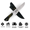 Faca Picanheira 8" Led Zeppelin - Cabo Resina Preta e Dourada