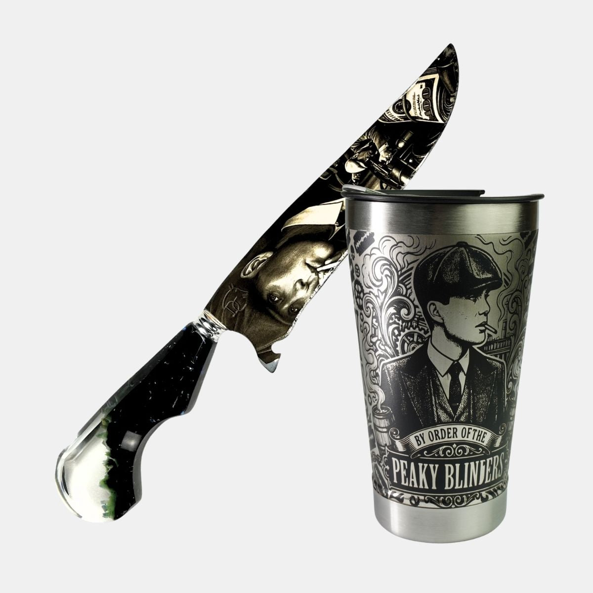 Kit Copo térmico e Faca - Peaky Blinders