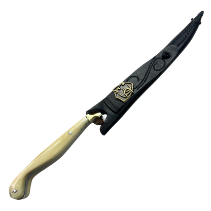 Faca Fileteira Aço Inox 420C 7 Polegadas - Cabo Full Tang Osso Bovino