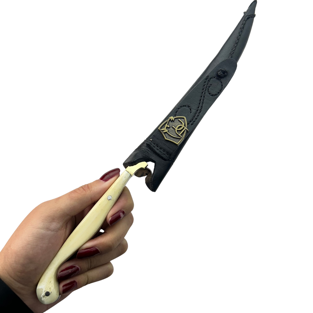 Faca Fileteira Aço Inox 420C 7 Polegadas - Cabo Full Tang Osso Bovino