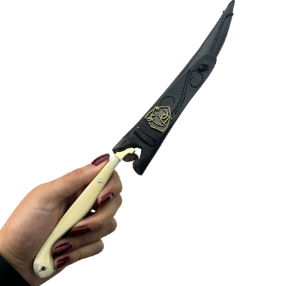 Faca Fileteira Aço Inox 420C 7 Polegadas - Cabo Full Tang Osso Bovino