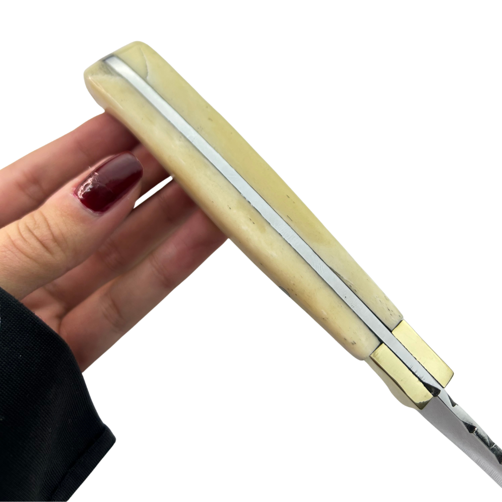 Faca Fileteira Aço Inox 420C 7 Polegadas - Cabo Full Tang Osso Bovino