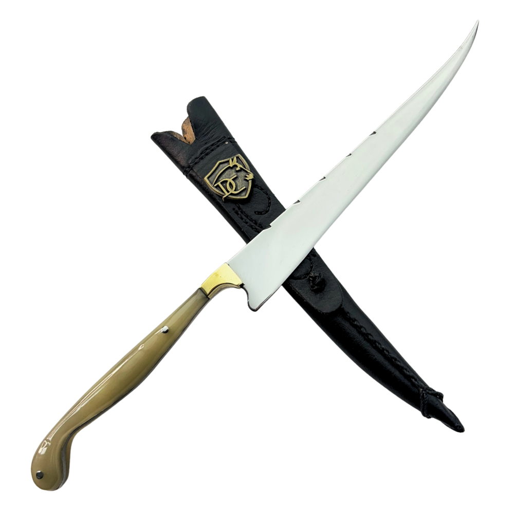 Faca Fileteira Aço Inox 420C 7 Polegadas - Cabo Full Tang Resina