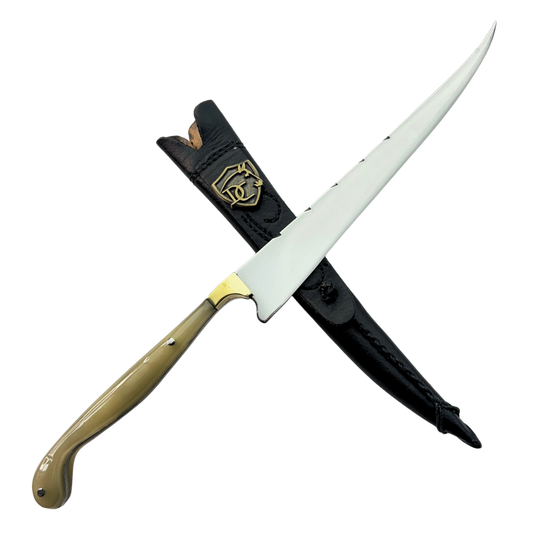 Faca Fileteira Aço Inox 420C 7 Polegadas - Cabo Full Tang Resina