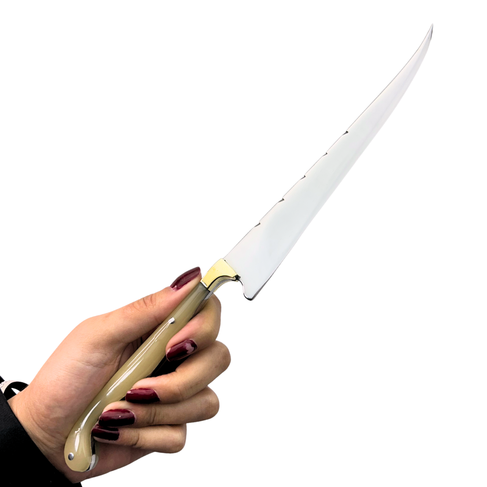 Faca Fileteira Aço Inox 420C 7 Polegadas - Cabo Full Tang Resina