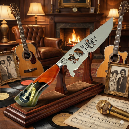 Picanheira Milionario Jose rico 8 Polegadas - Cabo Personalizado - Edição Especial Sertanejo Raiz