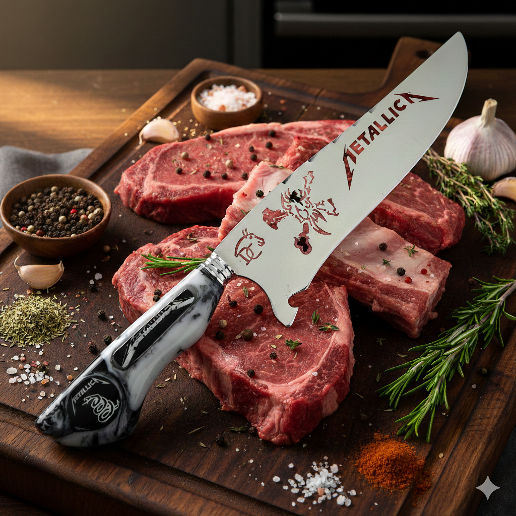 Faca Artesanal Metallica 33 cm - Heavy Metal