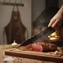 Faca Exclusiva Forjada Trilho de Trem 18 Polegadas - Cabo Madeira Nó de Pinho com Resina - Peça Única