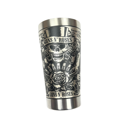 Kit Guns N' Roses - Faca 8" + Copo Térmico - Gravação a Laser 360°