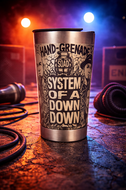 Copo Térmico System of a Down - Gravação a Laser 360° - 475ml