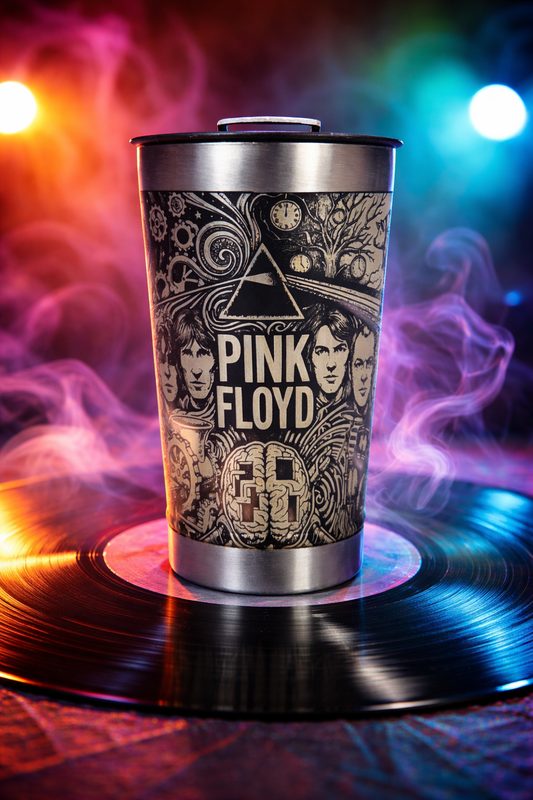 Copo Térmico Pink Floyd - Gravação a Laser 360° - 475ml