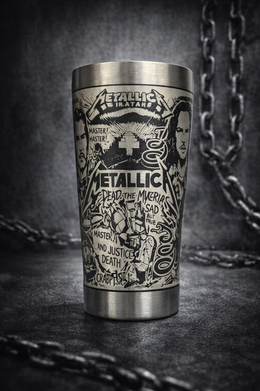 Copo Térmico Metallica - Gravação a Laser 360°