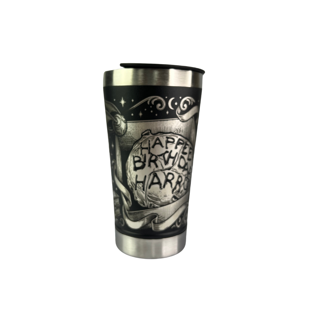 Copo Térmico Harry Potter - bolo Happy Birthday Harry