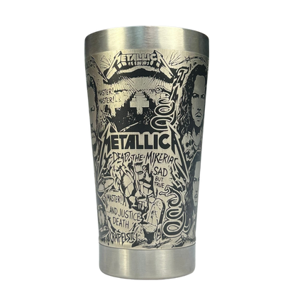 Kit Metallica - Faca 8" + Copo Térmico - Gravação a Laser 360°
