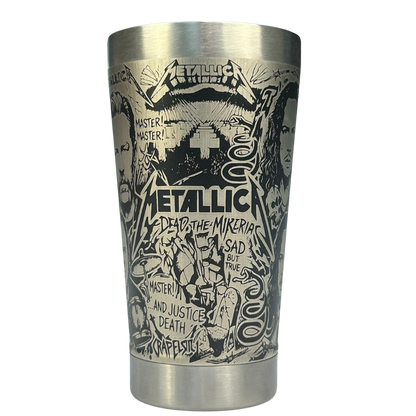 Kit Metallica - Faca 8" + Copo Térmico - Gravação a Laser 360°