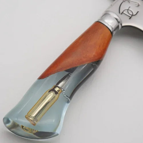 Faca Artesanal para Churrasco 10" Tema Exército Brasileiro - Cutelaria Patriótica