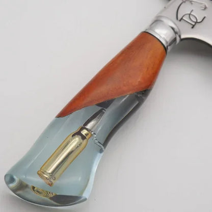 Faca Artesanal para Churrasco 10" Tema Exército Brasileiro - Cutelaria Patriótica