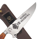 Faca Artesanal para Churrasco 10" Nossa Senhora com Medalha - Cutelaria Religiosa Devocional