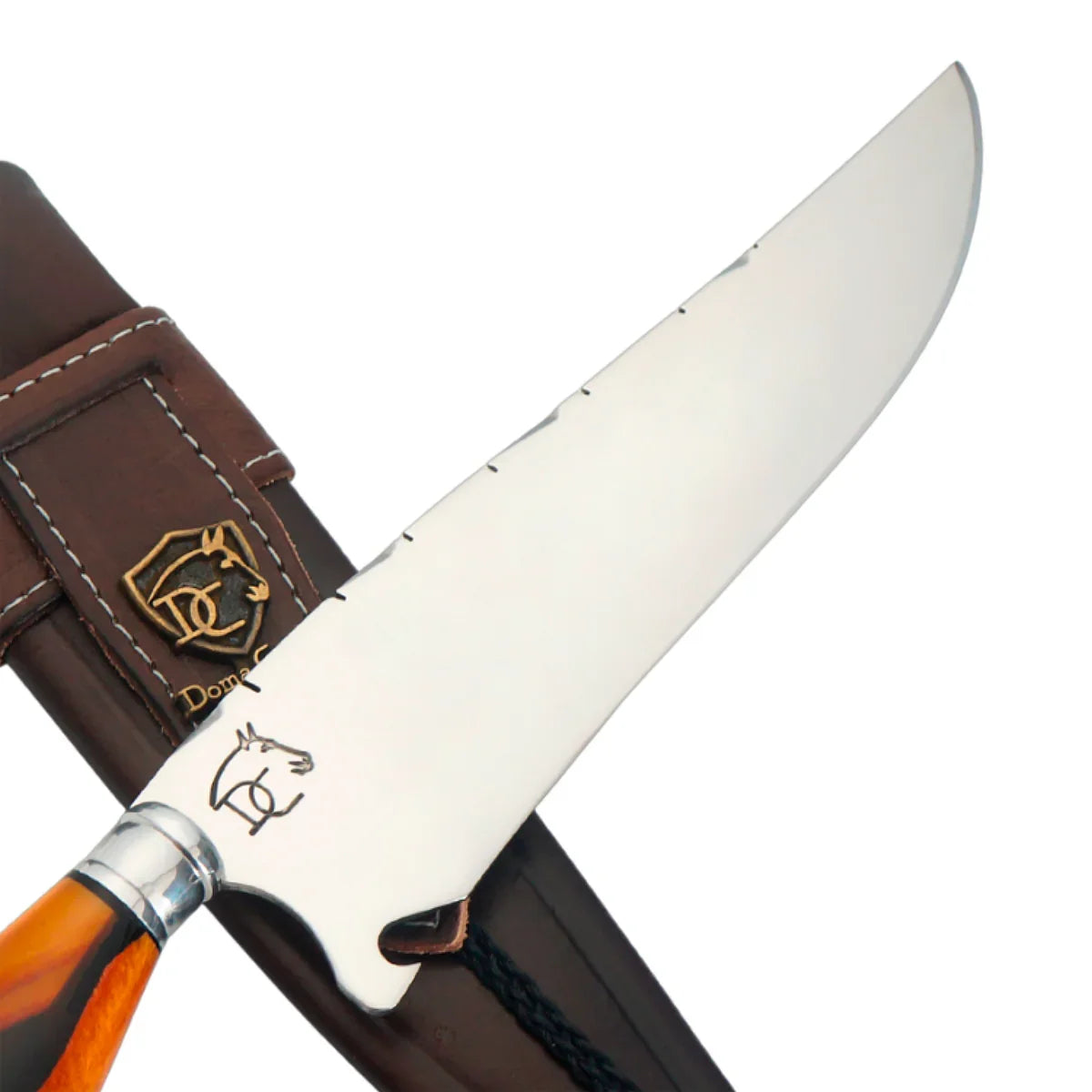 Faca Artesanal para Churrasco 8" Lâmina Lisa - Cutelaria Tema Pesca Aço Inox