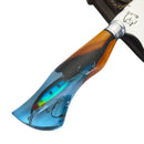 Faca Artesanal para Churrasco 8" Lâmina Vazada - Cutelaria Tema Pesca