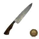 Faca Damasco Padrão Twist Torcido 10 Polegadas - Cabo Madeira Nobre - Peça Única Exclusiva