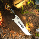 Faca Artesanal Guns N' Roses 8 Polegadas - Aço Inox com Bainha de Couro