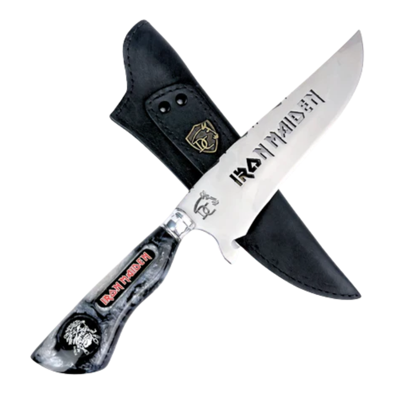 Picanheira Iron Maiden 8 Polegadas - Cabo Resina Personalizado - Edição Especial Rock