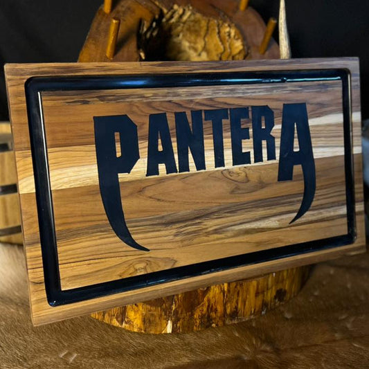 Tábua de Madeira Personalizada Pantera - 45,5cm x 27cm