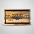 Tábua de Madeira Personalizada Harley-Davidson - 45,5cm x 27cm