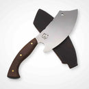 Cutelo Artesanal 9" Aço Inox Polido - Cabo Madeira Nobre