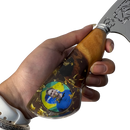 Faca Nikolas Ferreira 8" - Cabo Madeira e Resina - Acorda Brasil - Edição Especial