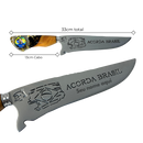 Faca Nikolas Ferreira 8" - Cabo Madeira e Resina - Acorda Brasil - Edição Especial