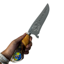 Faca Nikolas Ferreira 8" - Cabo Madeira e Resina - Acorda Brasil - Edição Especial